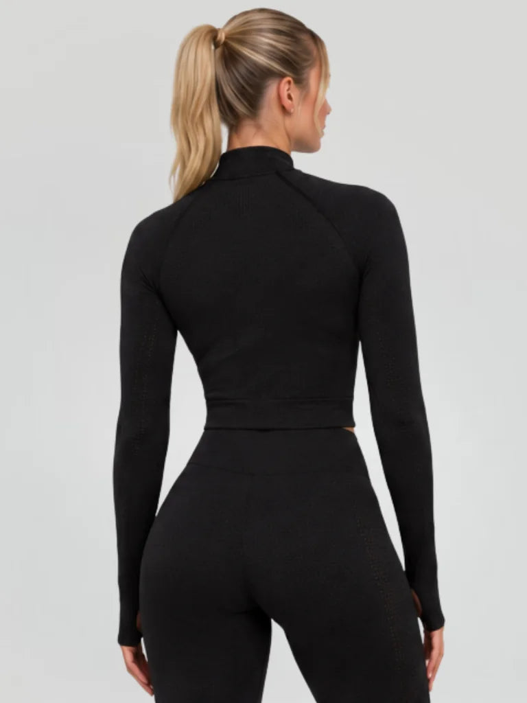 Ensemble Fitness Femme Noir Dos